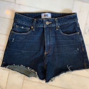 High waisted jean shorts